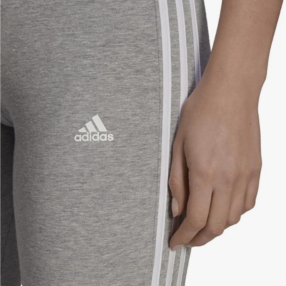 Adidas Essentials Leggings | Heather Grey | Woman XXL Tall - Picture 4 of 5